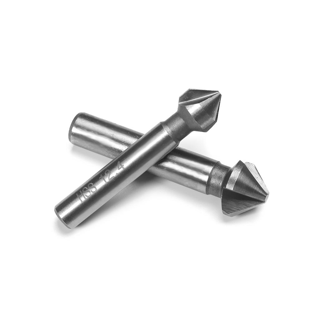 Outil de coupe de chanfrein à trois bords, métaux durs, poignée ronde, outils électriques à main, seau, foret d'évier, 6.3mm, 8.3mm, 10.4mm, 12.4mm, 16.5mm, 20.5mm