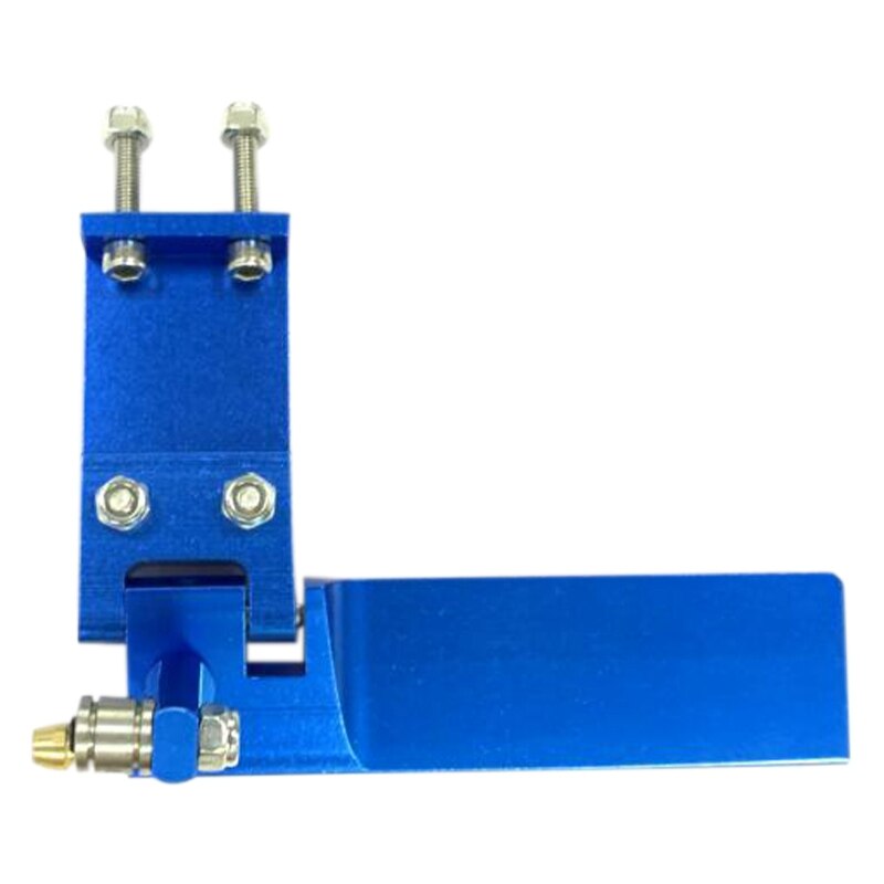 Barco RC de aleación de aluminio, 75mm, succión de Metal, timón para agua para barcos teledirigidos, piezas CNC: Blue