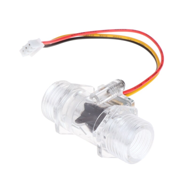 Water Flow Sensor G1/2&quot; Fluid Flow Meter Water Control Transparent Enclosure