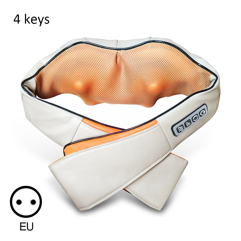 Masażer szyi szal Shiatsu urządzenie szyjki macicy urządzenie robić masażu na ramię samochodu relaksacja ludzkie szale symulacji: 4 keys US