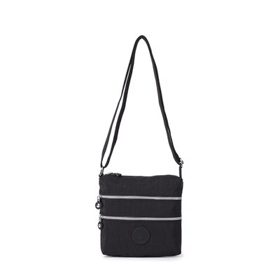 KEDANISON sacs de messager trois poches grande capacité femme sac à bandoulière: Black