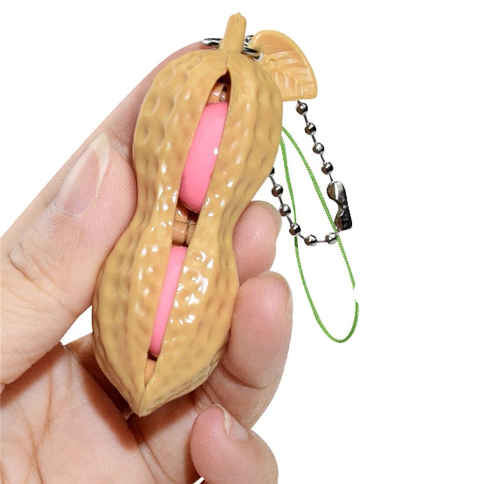 Edamame Sleutelhanger Stress Fidget Speelgoed Fidget Pinda Erwt Popper Bean Zintuiglijke Speelgoed Sleutelhanger Verbeteren Focus Officer Hanger Speelgoed