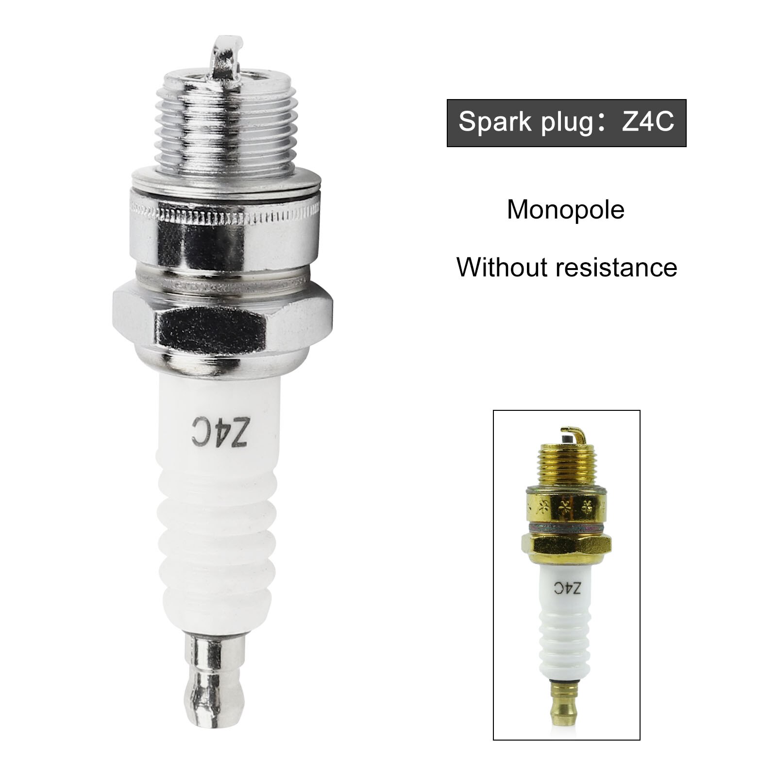 10 stk  z4c tennplugger for 49cc 50cc 60cc 66cc 70cc 80cc 2 takts yamaha suzuki motorisert sykkel sykkel moped scooter