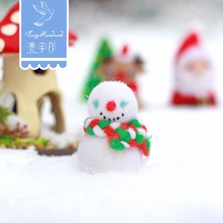 Easyhandmade Needle Felting Santa Claus Christmas Tree Snowman Wool Felt Poke DIY Handmade Craft Kits for Christmas: Snowman