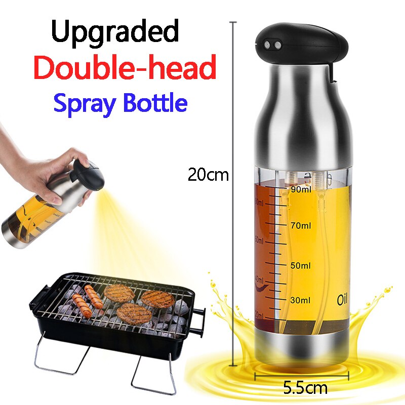 Automatic Salt &amp; Pepper Grinder Gravity Electric Spice Mill Adjustable Spices Grinder With LED Light Kitchen Device Kitchenware: oil spray bottle