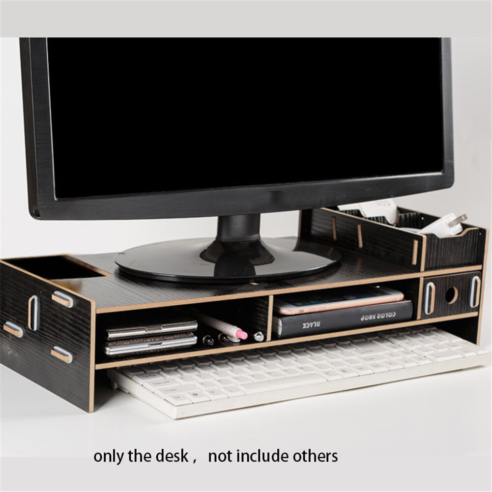 DIY Wooden Computer Monitor Riser Table Organizer Desktop Keyboard Organizer Storage Monitor Organizer Rack