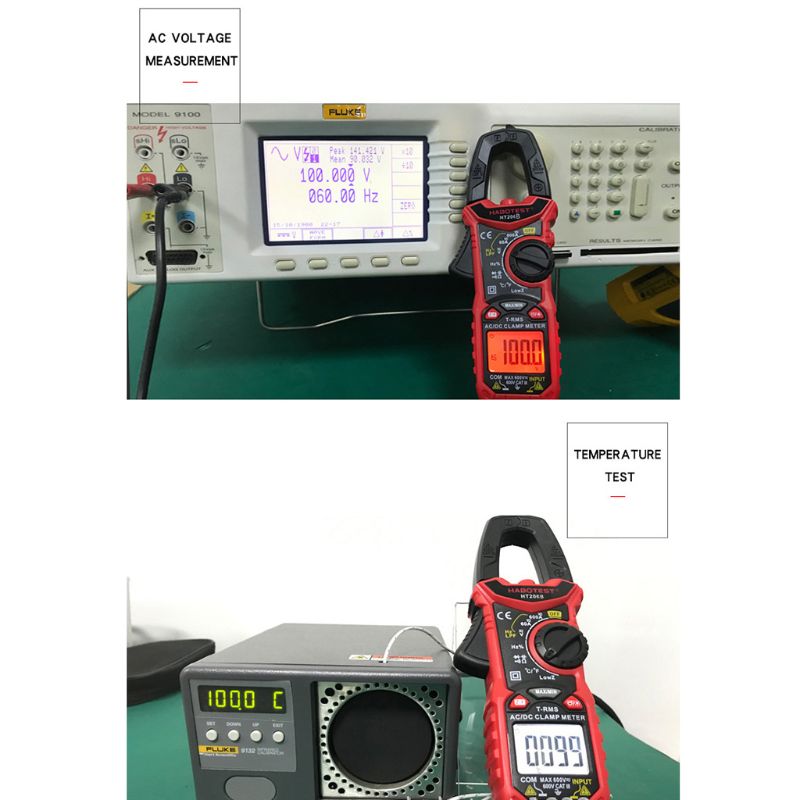 HT206 AC/DC Digital Clamp Meter Multimeter High Precision Capacitance NCV Tester