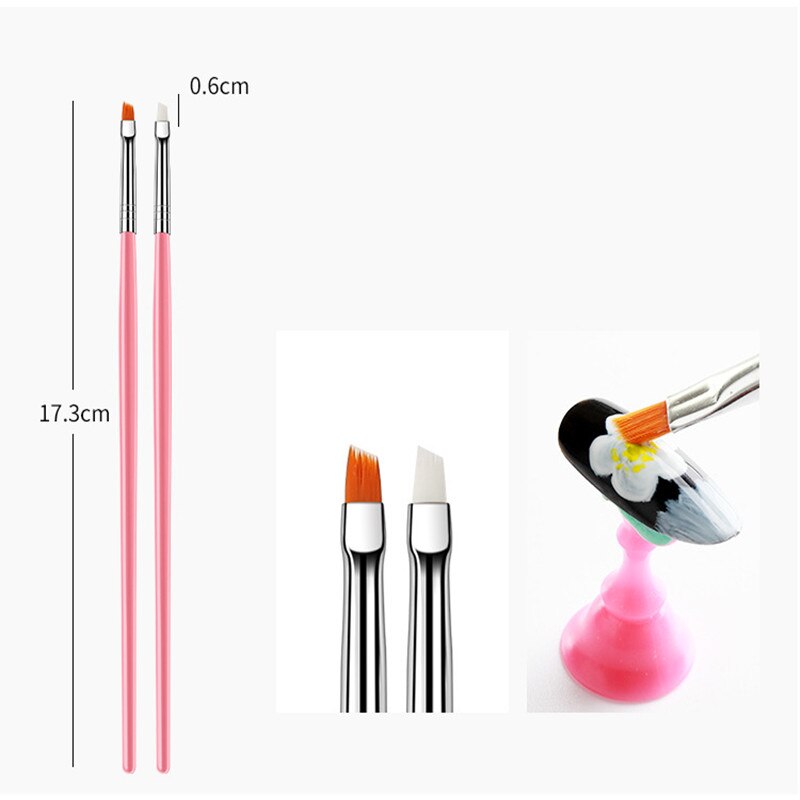 Juego de pinceles de maquillaje para uñas, juego de 15 unidades de pinceles de diamante para uñas, pluma de inmersión, Pluma de terapia de luz, conjunto de herramientas para manicura y belleza