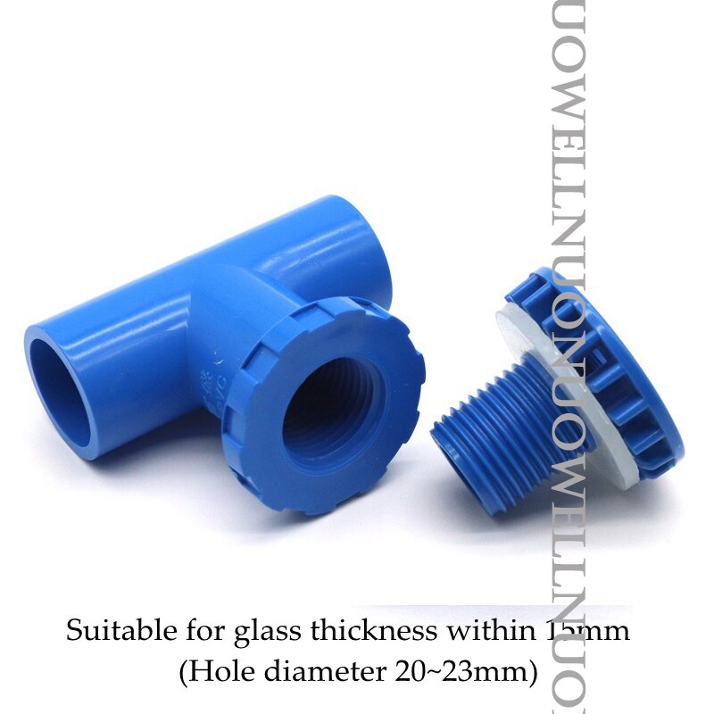 5Pcs Inner Diameter 20mm PVC Pipe Connector Aquarium 3-Way Drainage Joints Fish Tank Water Drain Tube Connectors Tee Fittings