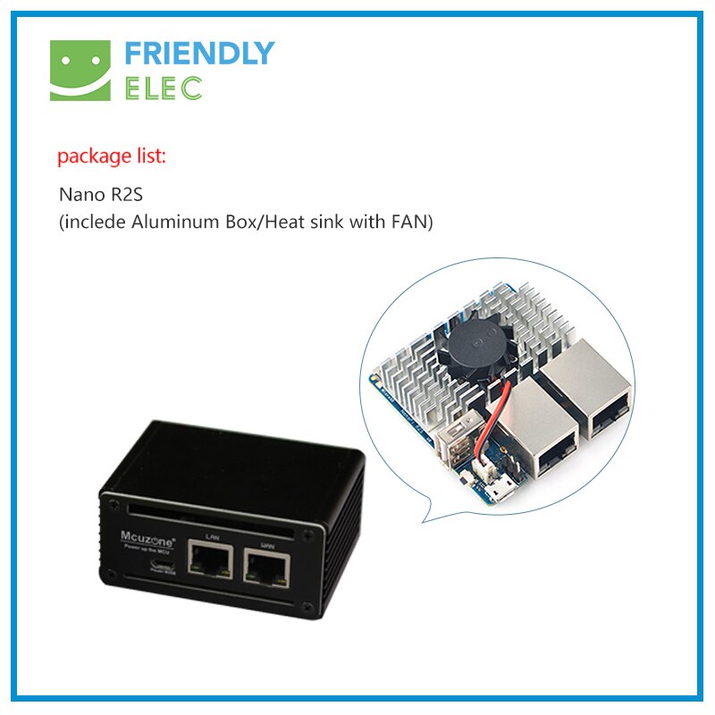 NanoPi R2S OpenWrt system RK3328 mini router dual gigabit port 1GB große speicher: Bundle 6