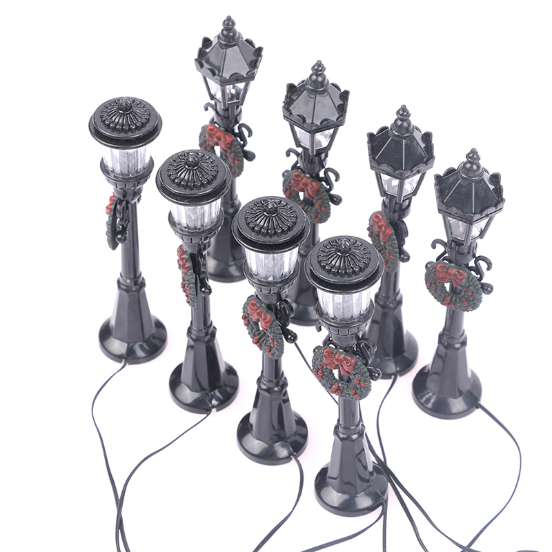 4 Stk/set Kerst Mini Straatlantaarn Modellen, Mini Straatlantaarn Poppenhuis Straatlantaarn, Micro-Landschap Sprookjesachtige Tuinaccessoires