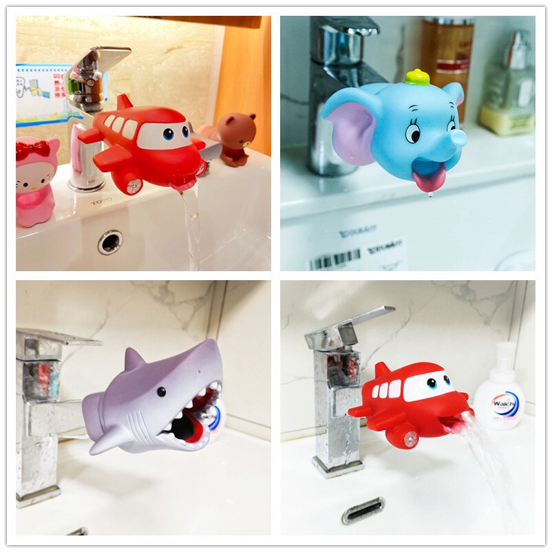 Shark Kraan Extender Waterbesparende Helpen Kinderen Wassen Handen Apparaat Badkamer Keuken Accessoires Zinken Kraan Extension Baby Care