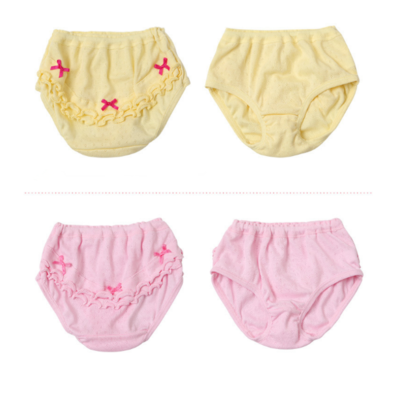 Cuecas infantil de algodão respirável, roupa íntima para bebês de 1 a 7 anos
