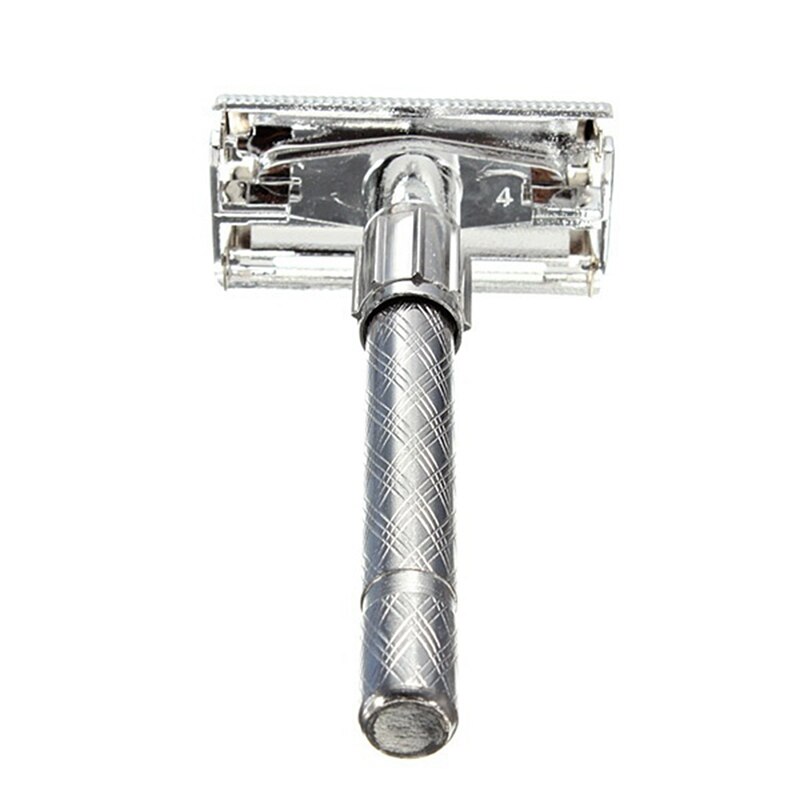 Traditional Men's Double-Edge Blade Safety Razor Hair Beard Silver Manual Shaver