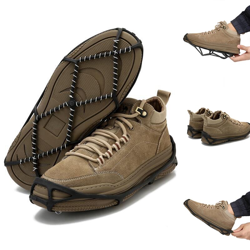 1Pair Non-slip Crampons Ice Grip ice snow route camping Outdoor Sports Shoe Cover Walk Traction Cleats ice Crampon Shoe Covers