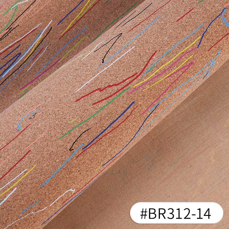 Meetee 90 x 140cm 0.5mm tissu en cuir de liège naturel pur tissu grain de bois matériau doux pour chaussures de fond sac à main décoration artisanat: 14