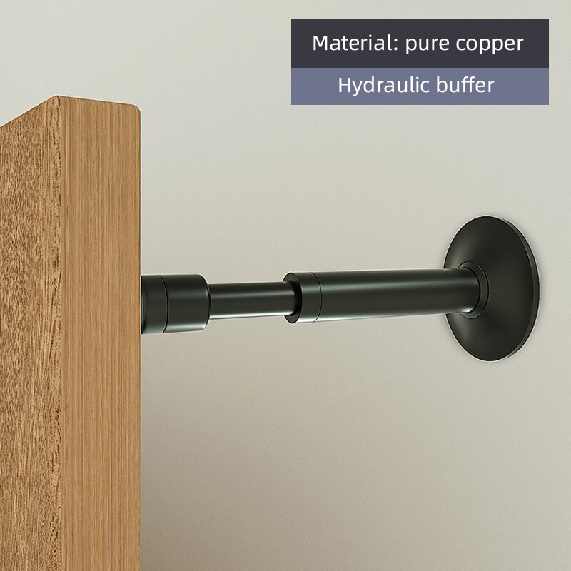 Di rame puro tampone idraulico muto arresto di portello pesante-dovere porta di aspirazione della parete pavimento-montato paraurti non-magnetico porta tocco hardware: Buffered nero