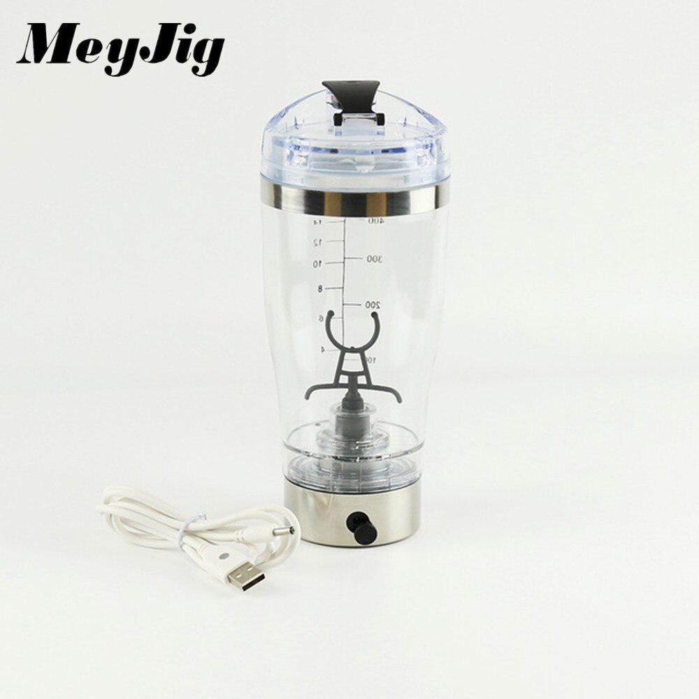 MeyJig 450 ml Oplaadbare Eiwit Shaker Elektrische Automatische Drinkware Innerlijke Lithium-polymeer Batterij Bpa-vrij Mijn Waterfles