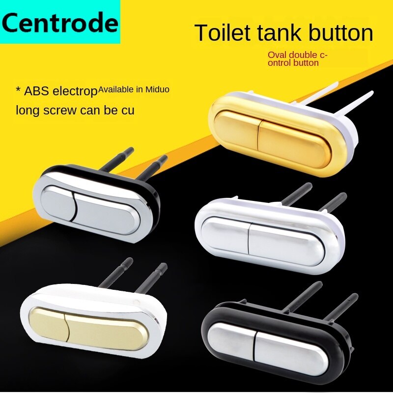 Toilet tank button oval toilet flush button double button toilet bowl toilet switch accessories