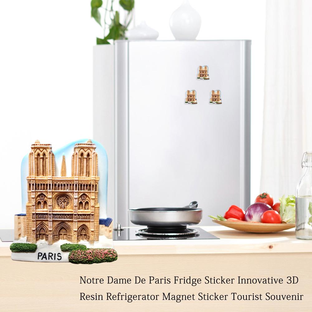 Fridge Magnet Notre Dame De Paris Fridge Sticker Innovative 3D Resin Fridge Magnet Sticker Tourist Souvenir