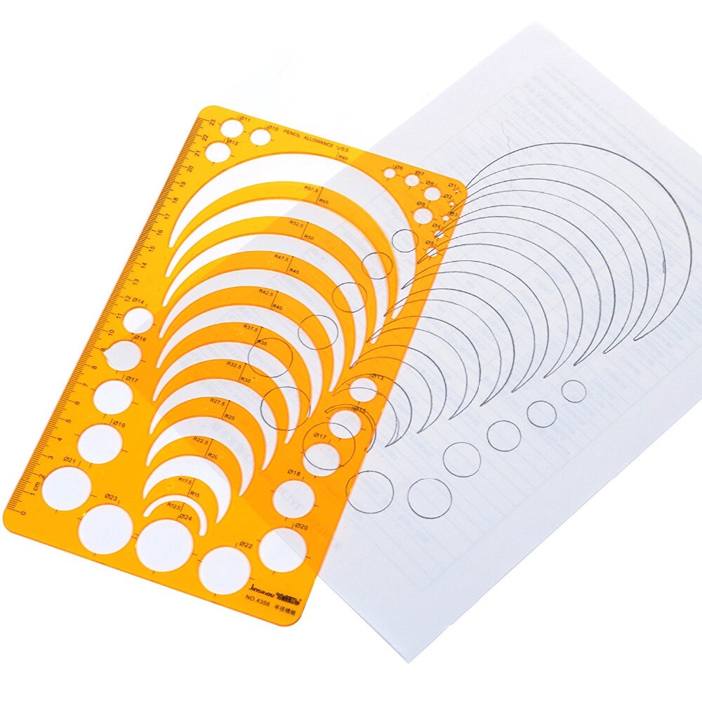 Cirkel radius master tegning skabelon bueskabelon stencil
