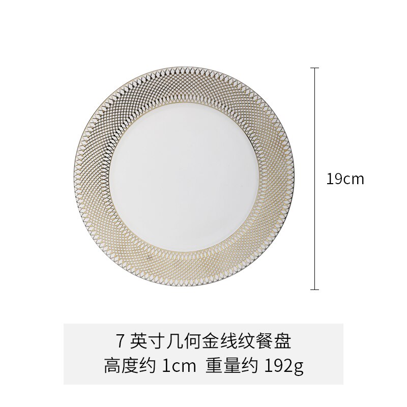 Light Luxury Phnom Penh Ceramic Plate Net Red Dinner Plate Home Pasta Steak Large Plate: Red