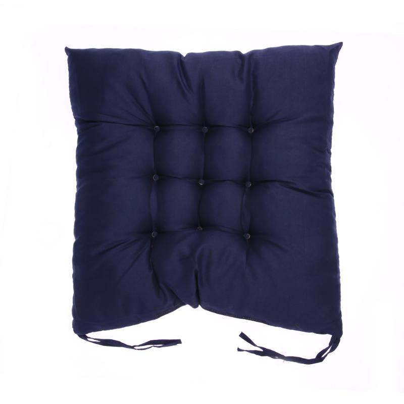 Zachte Comfortabele Katoenen Zitkussen Winter Office Bar Stoel Kussen Japan Stijl Mat Pad Home Decor Sierkussen Floor Kussens: Marine blauw