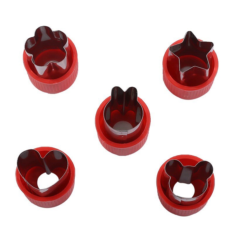 Star Heart Shape Vegetables Cutter 5PCS/set Portable Cook Tools Stainless Steel Fruit Cutting Die Kitchen Gadgets Fruit Cutter