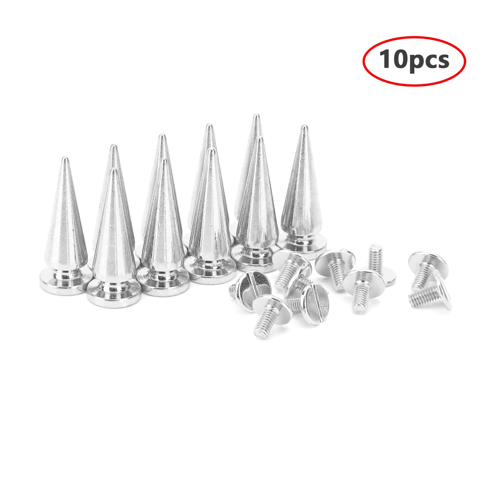 Rivets et pointes en cuir, 10x26MM, artisanat, Punk, Cool, pour vêtements, sac, chaussures, bricolage: Sliver