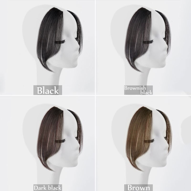 Gordijn Pony Haarstuk Synthetische Pruik Voor Vrouwen Party Natuurlijke Haar Kleur Zwart Bruin Clip In Hair Extension Fringe Koreaanse stijl