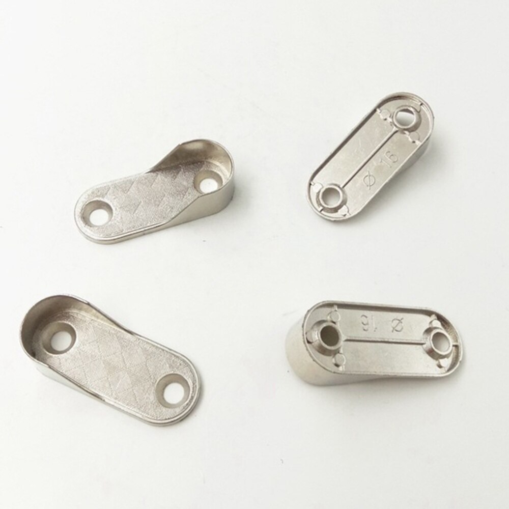 6 stk ovale skapstangendestøtter møbler hardware tilbehør garderobe rør støttebrakett kleshengestangholder  (2 stk