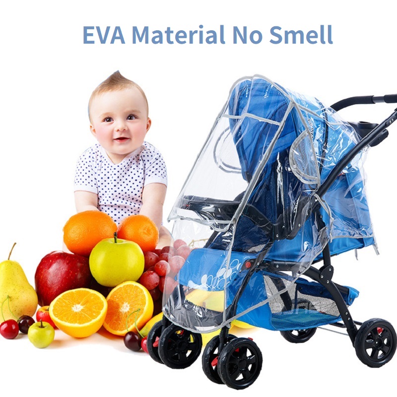 Universal- Kinderwagen Regen Abdeckung Baby Auto Wind Staub Schild transparent Wasserdicht Atmungsaktiv Wagen Regenschirm Regenmantel Zubehör