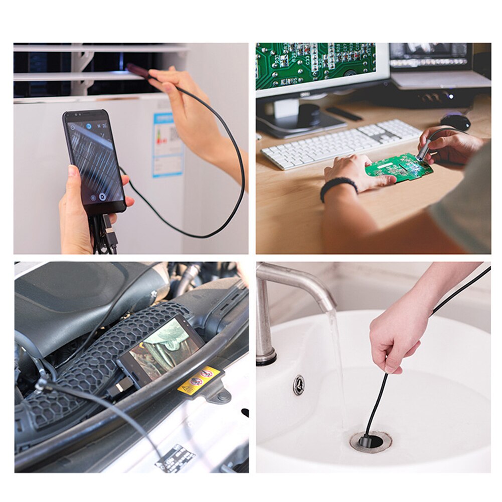 NTC140 Inspektion Kamera Endoskop HD Objektiv 5,0 MP Autofokus Auto Reparatur Wasserdicht Industrielle IP67 5m Kabel USB Endoskop