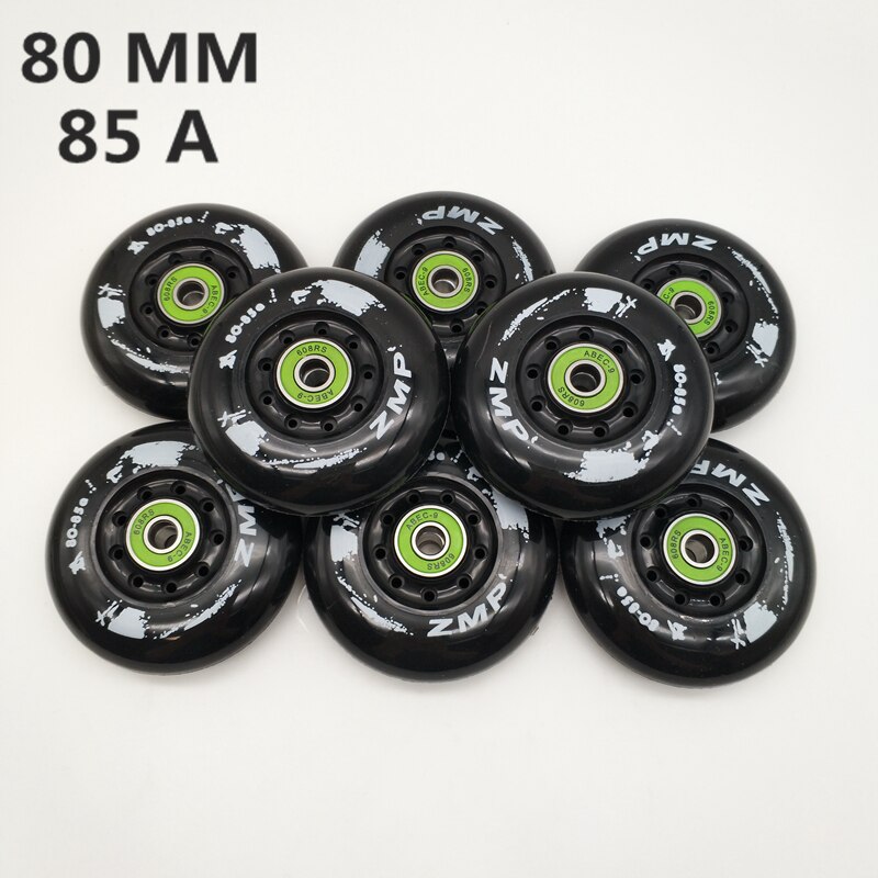 Set Di 8 Ruote Per Pattini In Linea E Hockey Su Pista – 72/76/80 Mm, Durezza 85A Con Cuscinetti ABEC-7
