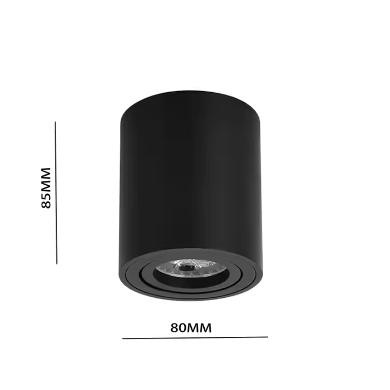 Gegoten Plafondspot Hoge Kleur Display Oppervlak Gemonteerd Anti Glare Downlight Beugel Behuizing Gu10 Cup Houder: Licht Geel