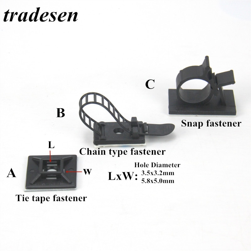1 st svart med självhäftande klämma på baksidan nylon multifunktionell trådklämma självhäftande kabelklämma badrum köksfinisher trådklämma