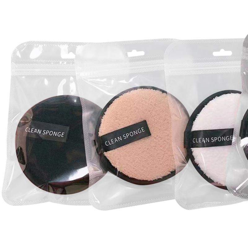 3 Colors Round Shape Sponge Cosmetic Puff Makeup Puff Cleansing Powder Puff Face Cleaning Makeup Remove Puff Cotton Cosmetic