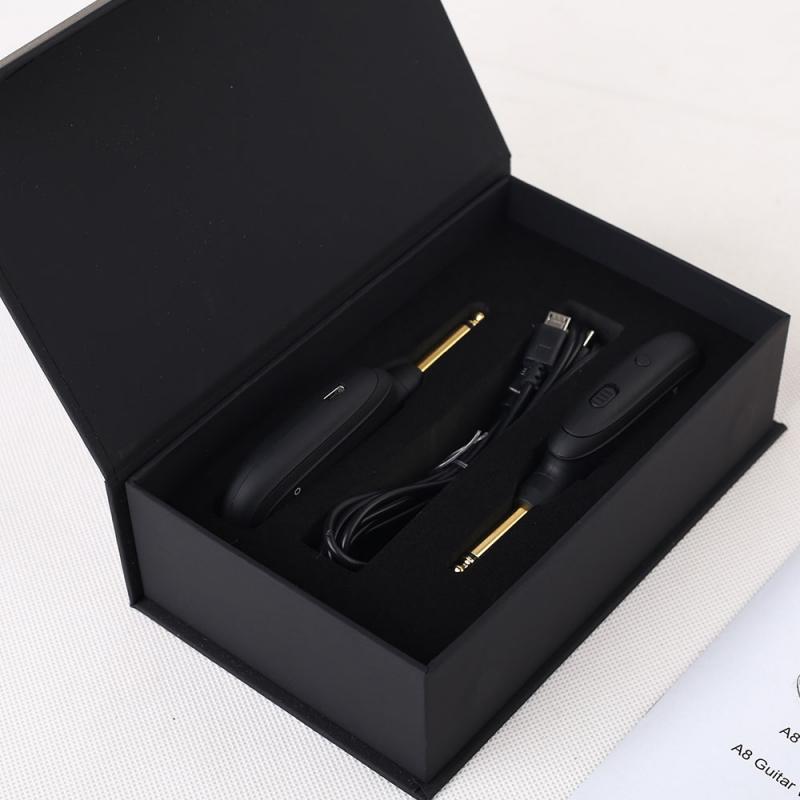 A8 UHF Wireless Guitar System Transmitter Receiver 50M UHF Built-in USB Rechargeable Guitar Wireless System Transmitter Receiver