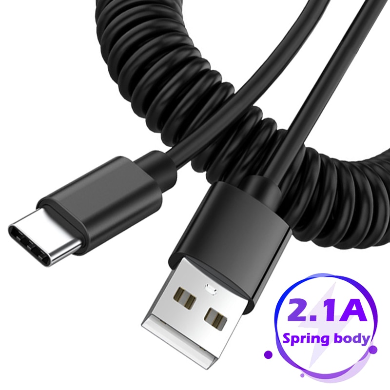 USB Typ C Kabel Schnelle Ladung Typ C Kabel für Samsung S9 S10 Huawei P30 Profi Lite Mikro usb Auto ladegerät Kabel USB C Frühling Schnur