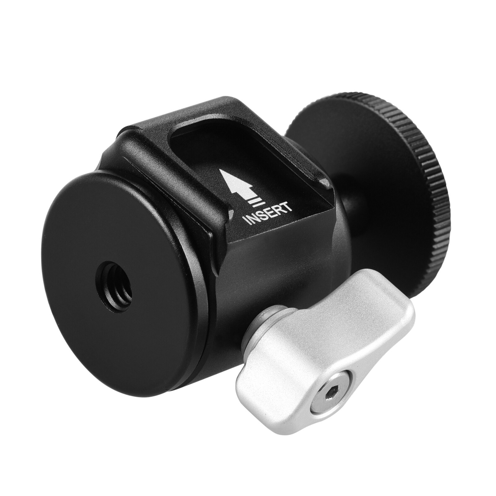 Aluminum Alloy Mini Ball Head Camera Tripod Head CNC Technology with Cold Shoe Mount Universal 1/4inch Screw Thread for DSLR SLR