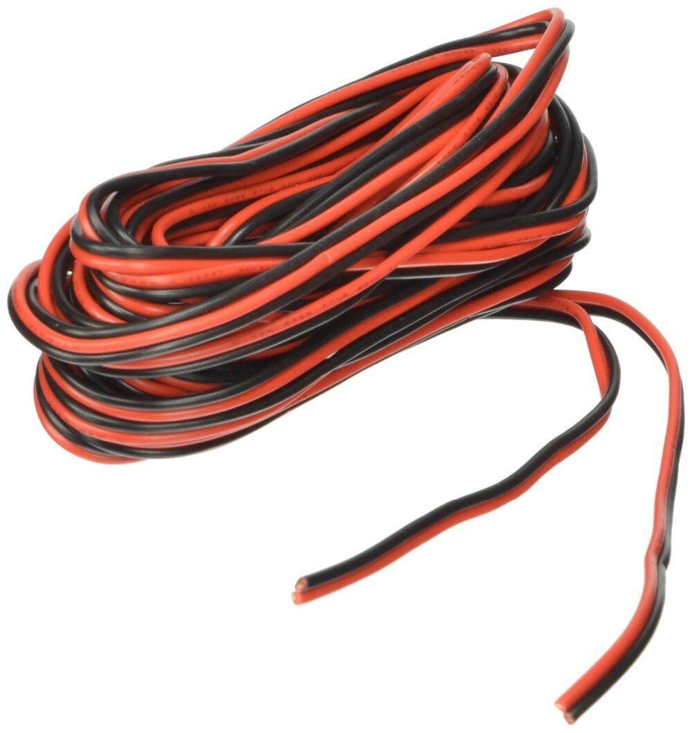 20ga '10 M Rood/Zwart Hookup Wire 12 V 24 V DC Extension 2 Pin Kabel