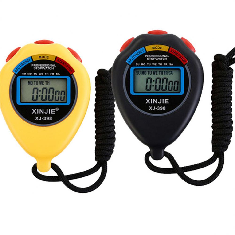Portable Handheld Stopwatch Timer Waterproof Digital LCD Stopwatch Chronograph Sports Training Stopwatch Counter