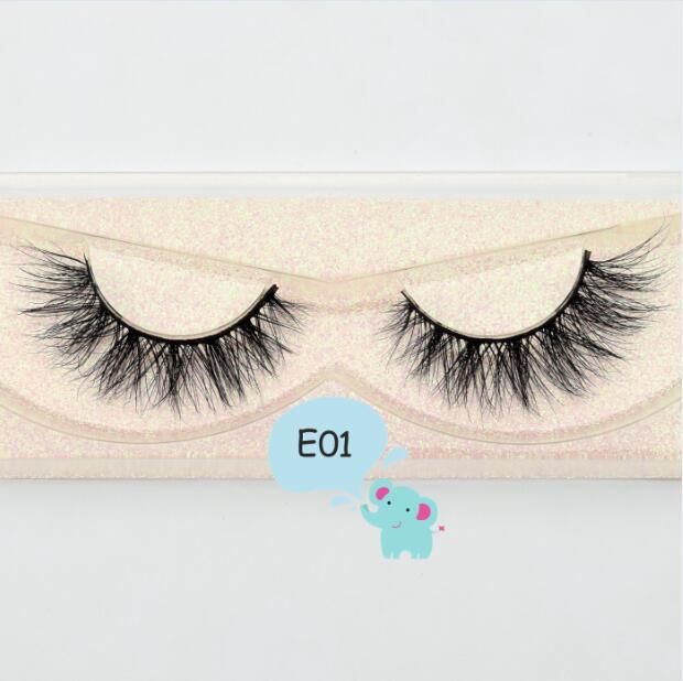 Visofree Mink Eyelashes 3D Mink Lashes Thick HandMade Full Strip Lashes Cruelty Free Korean Mink Lashes Natural False Eyelashes: E01