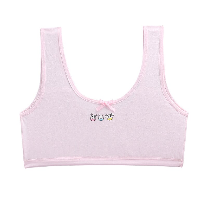 Giovani Ragazze Reggiseno di Formazione Pubertà Adolescente Biancheria Intima Per Bambini di Sport Morbido Corsa E Jogging Cotone Teenager Magliette E Camicette di Stampa Per Il Imbottito Canotta
