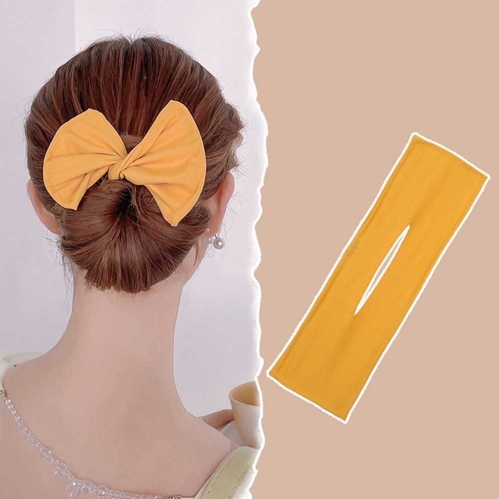 Diadema con estampado de moño, horquilla para mujer y niña, tela artesanal, creador de moño circular, soporte para cola de caballo, diadema, rizador, accesorios para el cabello