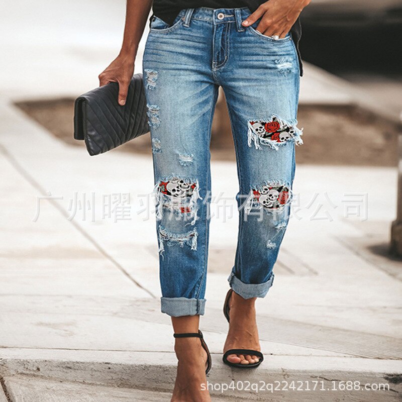 Baggy Jeans Loose Fit Donkerblauw