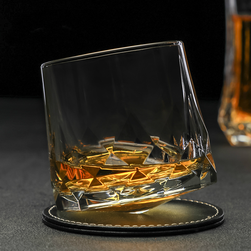 Verre à Whisky Rock à l&#39;ancienne en diamant épais et lourd, gobelet à Whisky rotatif amusant, verres à bière XO, tasse à vin