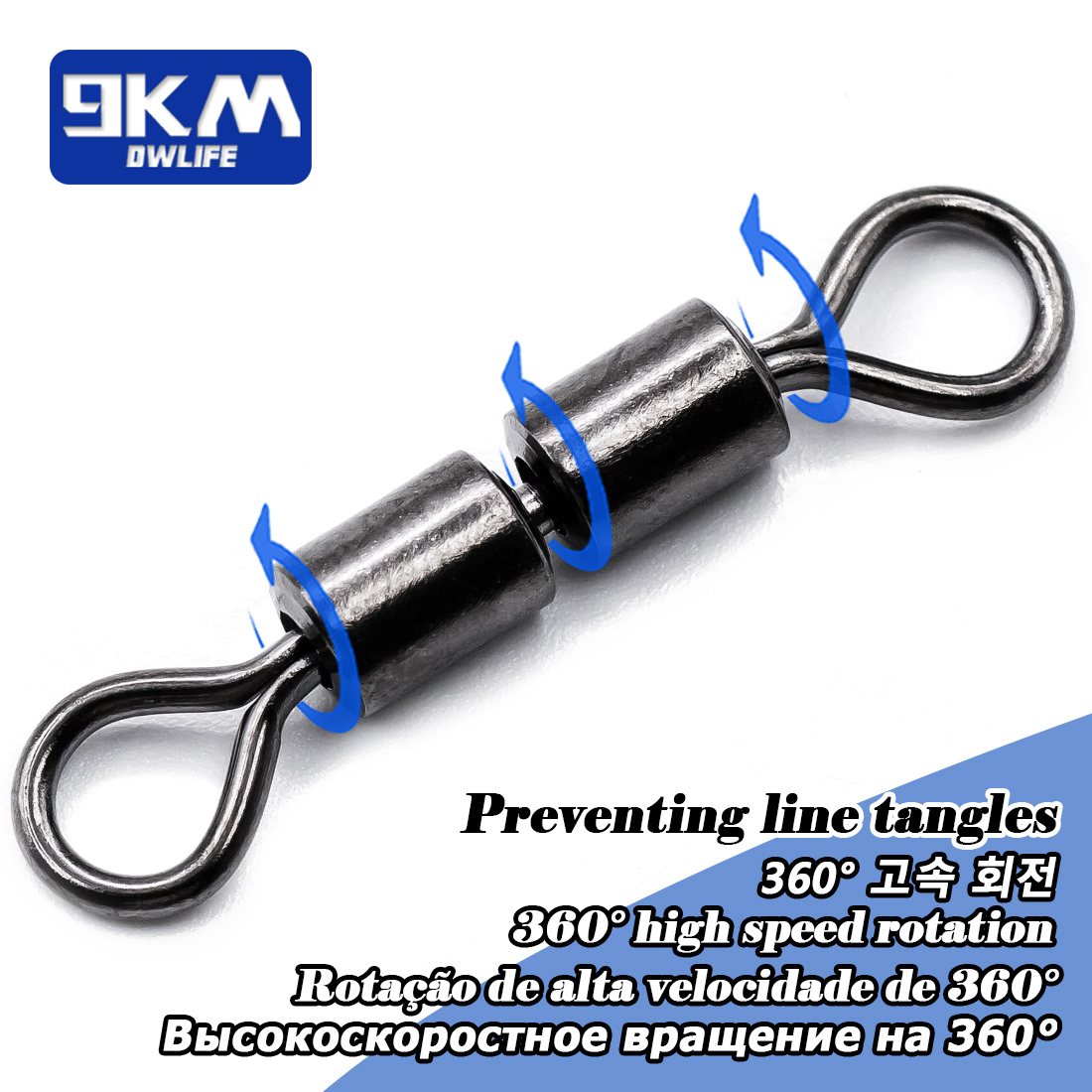 Dubbele Gezamenlijke Rolling Vissen Swivel 15 ~ 60 Stuks Rvs Zoutwatervissen Wartels Hoge Snelheid Acht Karakter Ring connector