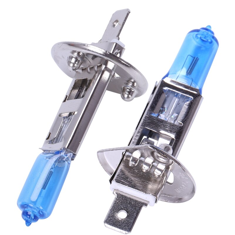 2Pcs 55W H1 White Halogen High Beam Headlight Bulb