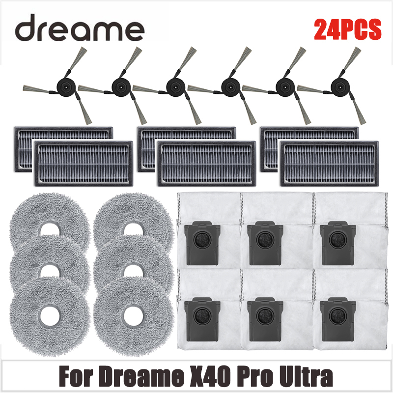 Dreame X40 pro ultra robot aspirapolvere principale doppio principale spazzola Mocio filtro Hepa sacchetto della polvere accessori pezzi di ricambio di ricambio: esercito verde